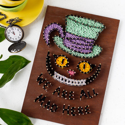 String Art Creative DIY Kit "Cat Cheshire" 7.5"x11.4" / 19.0x29.0 cm