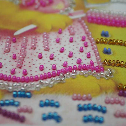 DIY Bead Embroidery Kit "Tidy"  5.9"x5.9" / 15.0x15.0 cm