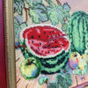 Canvas for bead embroidery "Red-ripe melon" 11.8"x11.8" / 30.0x30.0 cm
