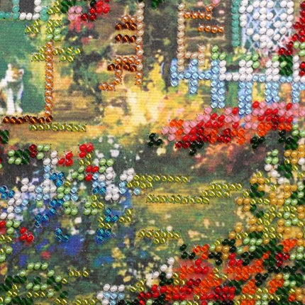 DIY Bead Embroidery Kit "Home Sweet Home" 12.6"x12.6" / 32.0x32.0 cm