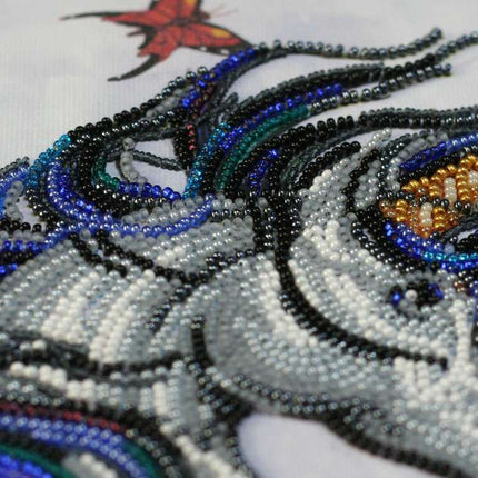 DIY Bead Embroidery Kit "Unicorn" 13.0"x12.2" / 33.0x31.0 cm