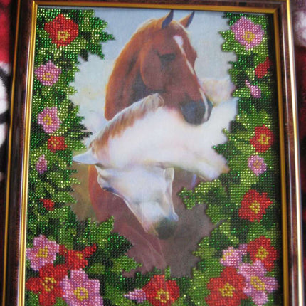 DIY Bead Embroidery Kit "Love" 7.9"x9.8" / 20.0x25.0 cm