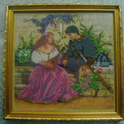 Canvas for bead embroidery "Serenade" 11.8"x11.8" / 30.0x30.0 cm