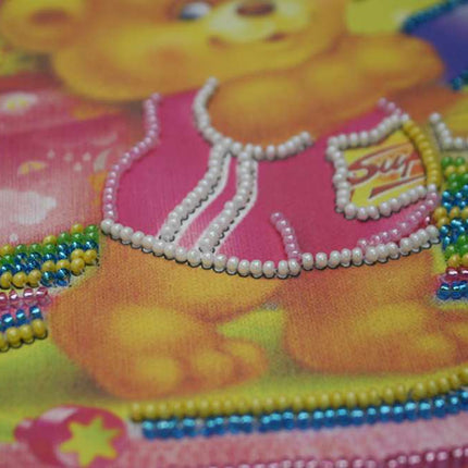 DIY Bead Embroidery Kit "Morning exercise"  5.9"x5.9" / 15.0x15.0 cm
