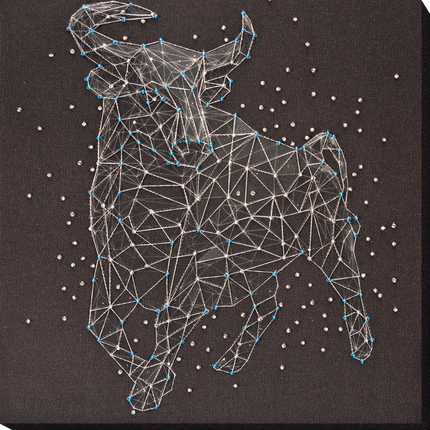 DIY Bead Embroidery Kit "Constellation Taurus" 9.8"x9.8" / 25.0x25.0 cm
