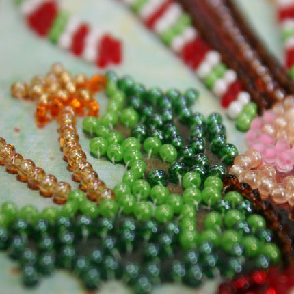 DIY Bead Embroidery Kit "Holiday sweets"  5.9"x5.9" / 15.0x15.0 cm