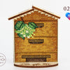 DIY Cross stitch kit on wood "Beehive" 2.4x3.1 in / 6.0x8.0 cm