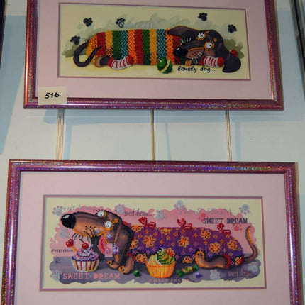 DIY Bead Embroidery Kit "Sweet tooth" 14.2"x5.9" / 36.0x15.0 cm