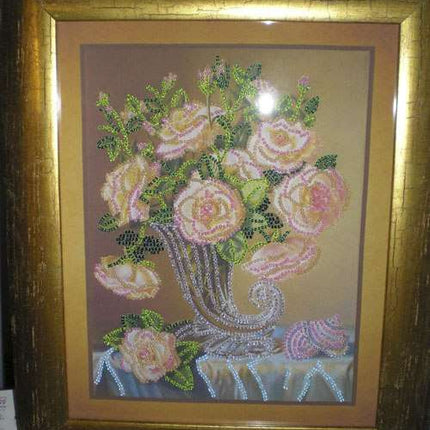 DIY Bead Embroidery Kit "Pearl" 8.9"x11.4" / 22.5x29.0 cm