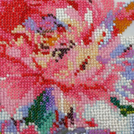 DIY Bead Embroidery Kit "China peonies" 12.2"x15.0" / 31.0x38.0 cm