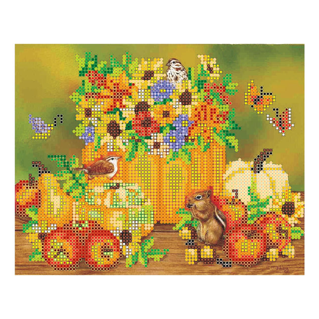 Canvas for bead embroidery "Autumn Gifts" 7.9"x6.3" / 20.0x16.0 cm