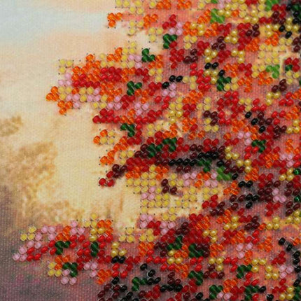 DIY Bead Embroidery Kit "Autumn scenes-1" 7.9"x16.9" / 20.0x43.0 cm