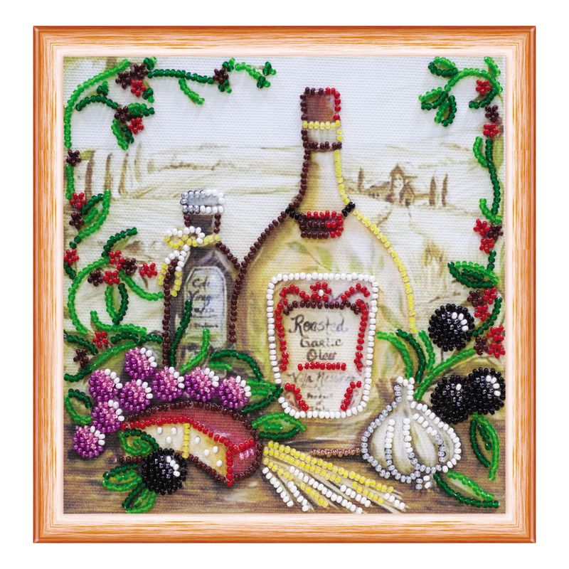 DIY Bead Embroidery Kit "Spices"  5.9"x5.9" / 15.0x15.0 cm