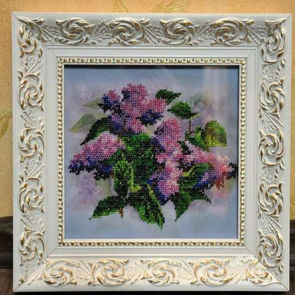 Canvas for bead embroidery "Purple haze" 7.9"x7.9" / 20.0x20.0 cm