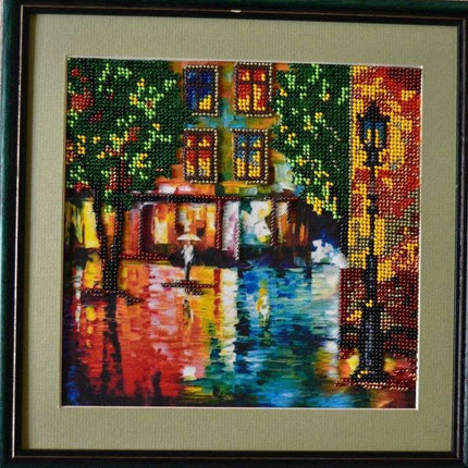 Canvas for bead embroidery "Autumn Fantasy" 7.9"x7.9" / 20.0x20.0 cm