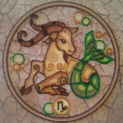DIY Bead Embroidery Kit "Capricorn" 8.7"x8.7" / 22.0x22.0 cm
