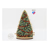 DIY Cross stitch kit on wood "Christmas Tree" 5.3x3.9 in / 13.5x10.0 cm