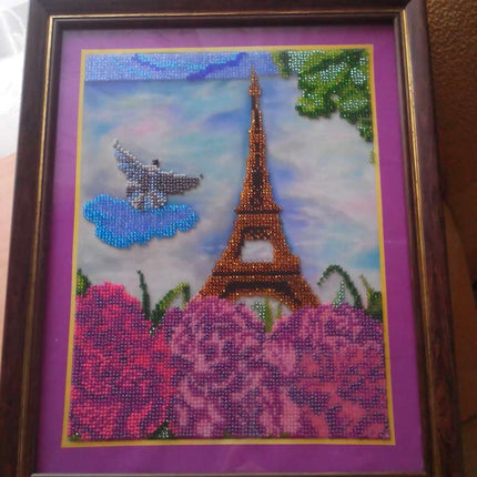 Canvas for bead embroidery "Paris" 9.4"x11.8" / 24.0x30.0 cm