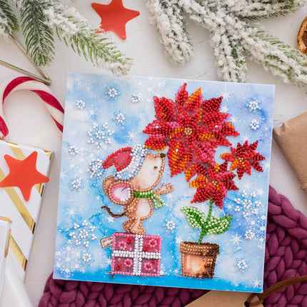 DIY Bead Embroidery Kit "Winter miracle"  5.9"x5.9" / 15.0x15.0 cm