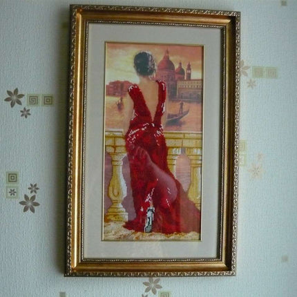 DIY Bead Embroidery Kit "Evening embankment" 9.1"x18.1" / 23.0x46.0 cm