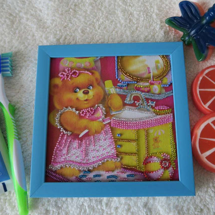 DIY Bead Embroidery Kit "Tidy"  5.9"x5.9" / 15.0x15.0 cm