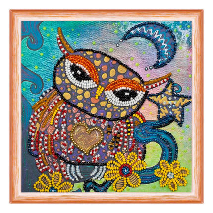 DIY Bead Embroidery Kit "Snoozing"  5.9"x5.9" / 15.0x15.0 cm