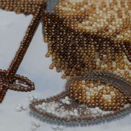 DIY Bead Embroidery Kit "Winter fun" 7.9"x13.4" / 20.0x34.0 cm