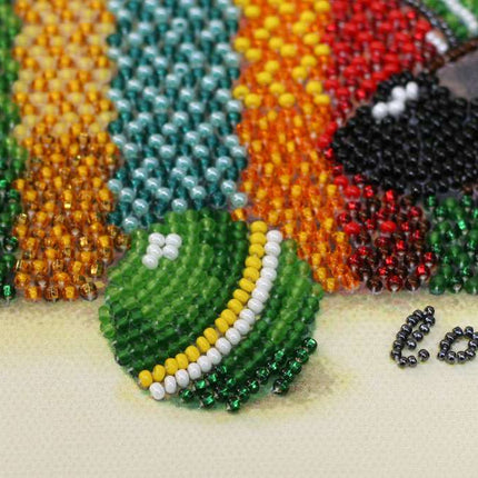 DIY Bead Embroidery Kit "Cute naughty" 14.2"x5.9" / 36.0x15.0 cm