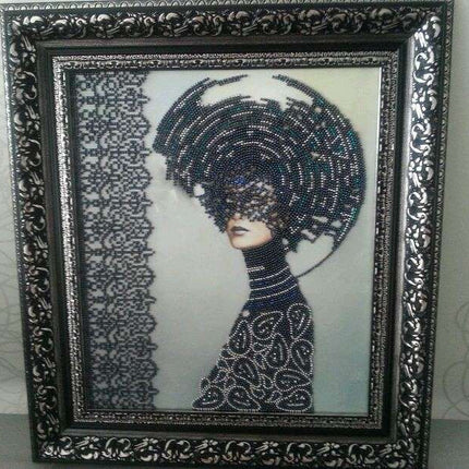 DIY Bead Embroidery Kit "Morgana" 10.2"x11.8" / 26.0x30.0 cm