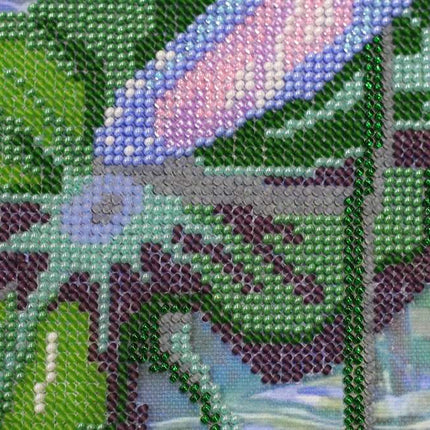 DIY Bead Embroidery Kit "Among Water-lilies" 10.6"x16.5" / 27.0x42.0 cm
