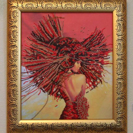 DIY Bead Embroidery Kit "Vivian" 10.2"x11.8" / 26.0x30.0 cm