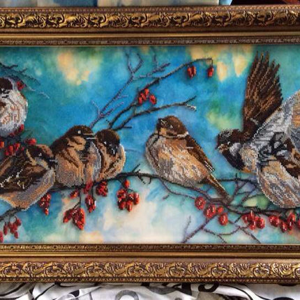 DIY Bead Embroidery Kit "City gatherings" 25.6"x11.8" / 65.0x30.0 cm