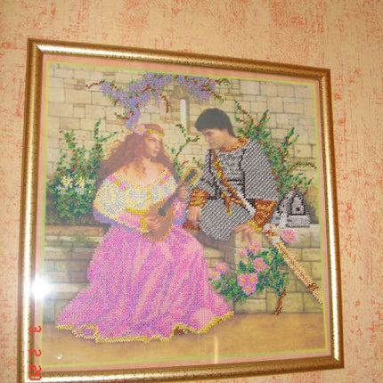 Canvas for bead embroidery "Serenade" 11.8"x11.8" / 30.0x30.0 cm