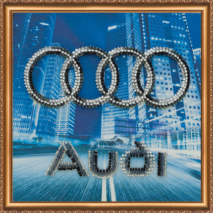 DIY Bead Embroidery Kit "Audi"  5.9"x5.9" / 15.0x15.0 cm