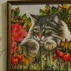 Canvas for bead embroidery "Fluffy Robber" 11.8"x11.8" / 30.0x30.0 cm