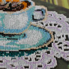 DIY Bead Embroidery Kit "Coffee with lemon" 14.6"x11.8" / 37.0x30.0 cm