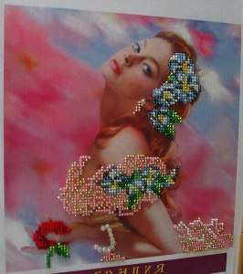 Canvas for bead embroidery "Grace" 7.9"x7.9" / 20.0x20.0 cm