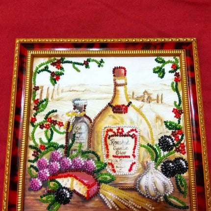 DIY Bead Embroidery Kit "Spices"  5.9"x5.9" / 15.0x15.0 cm