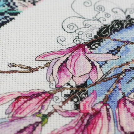 DIY Cross Stitch Kit "Spring lace" 10.2"x9.8"