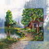 Canvas for bead embroidery "Little House in the Country" 7.9"x7.9" / 20.0x20.0 cm