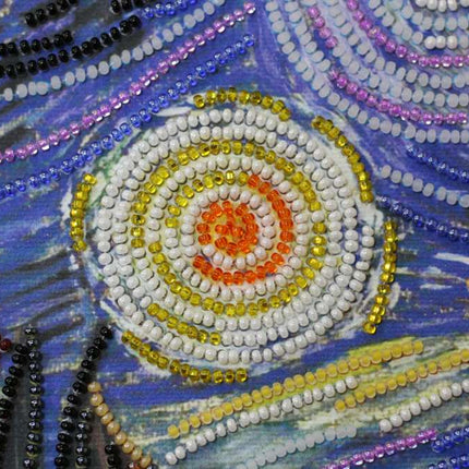 DIY Bead Embroidery Kit "Starlight night" 15.7"x11.8" / 40.0x30.0 cm