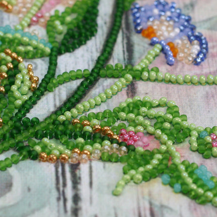 DIY Bead Embroidery Kit "Tea rose"