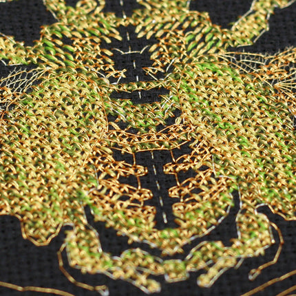DIY Cross Stitch Kit "Golden Beetle" 5.5"x7.1"