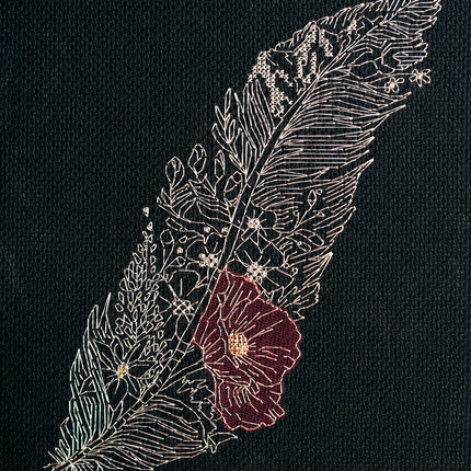DIY Cross Stitch Kit "Feather-1" 6.7"x8.7"