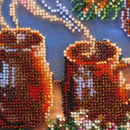 DIY Bead Embroidery Kit "High tea" 11.0"x13.8" / 28.0x35.0 cm
