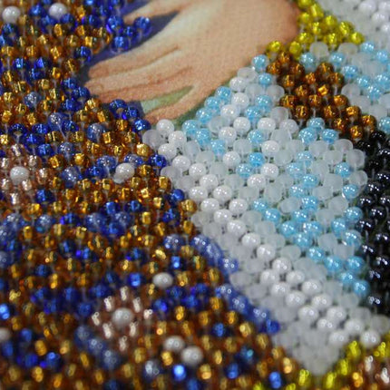 DIY Bead Embroidery Kit "Icon of the Mother of God «Ostrobramskaya»" 7.5"x9.8" / 19.0x25.0 cm