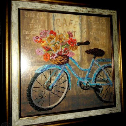 Canvas for bead embroidery "Summer Trip" 11.8"x11.8" / 30.0x30.0 cm