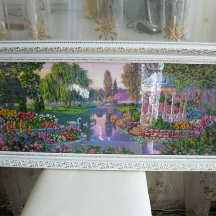 DIY Bead Embroidery Kit "By the pond" 31.5"x11.8" / 80.0x30.0 cm