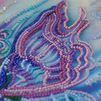 DIY Bead Embroidery Kit "Air step" 10.2"x12.6" / 26.0x32.0 cm