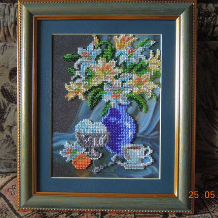 Canvas for bead embroidery "Sweet Morning" 5.9"x7.9" / 15.0x20.0 cm